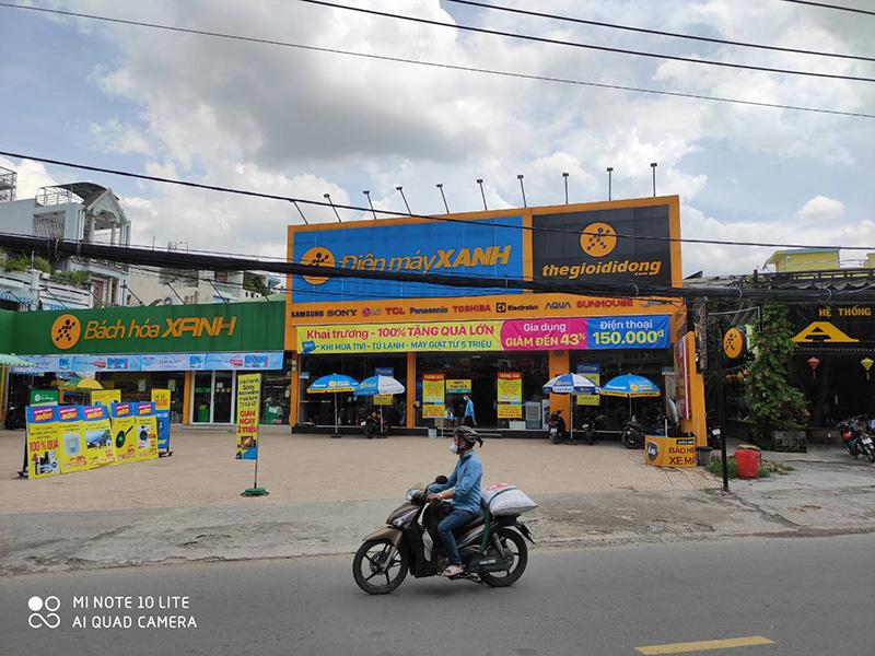 Hình ảnh minh họa bảng hiệu địa chỉ Chợ Thạch Đà trên đường Phạm Văn Chiêu phường 9 Gò Vấp TP HCM